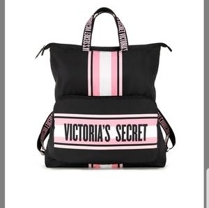 Victoria secret pink logo fold & backpack